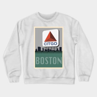 Boston Travel Poster 4 Crewneck Sweatshirt